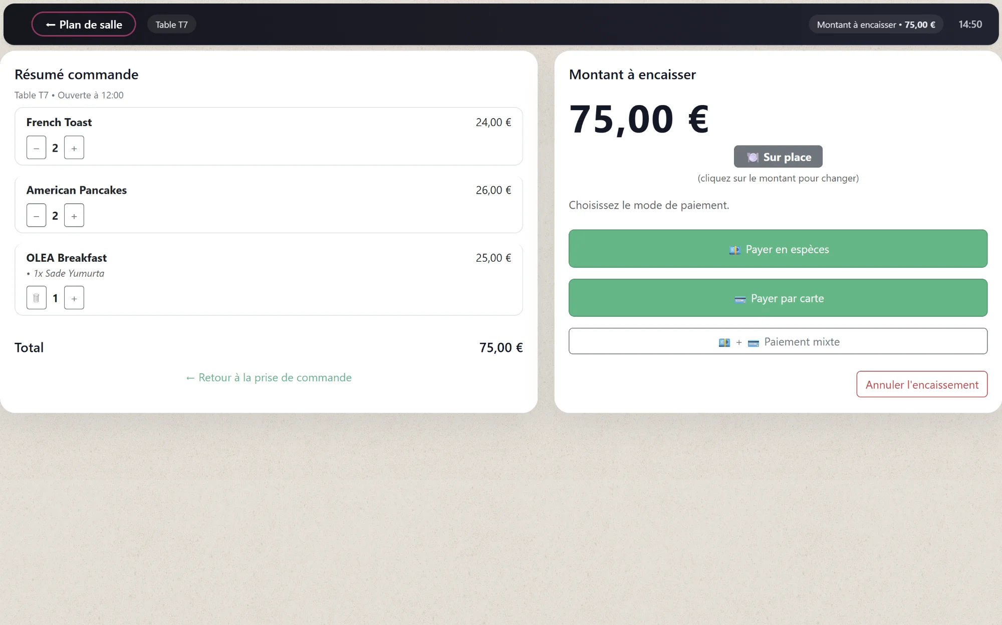 Encaissement CashSystem Suite