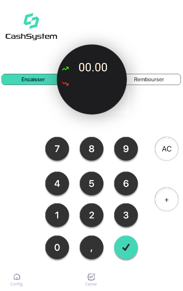 Tablette de gestion — contrôle à distance de la caisse automatique